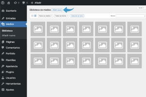 Biblioteca de Medios en WordPress 2